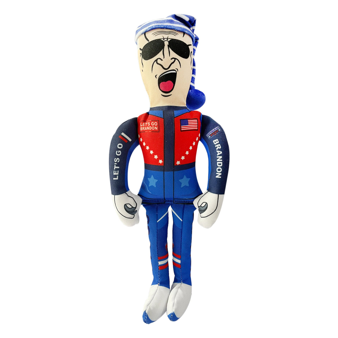 Let's Go Brandon Sleepy Joe Biden Tough Plush Dog Chew Toy with Squeaker - Official Republican Dogs