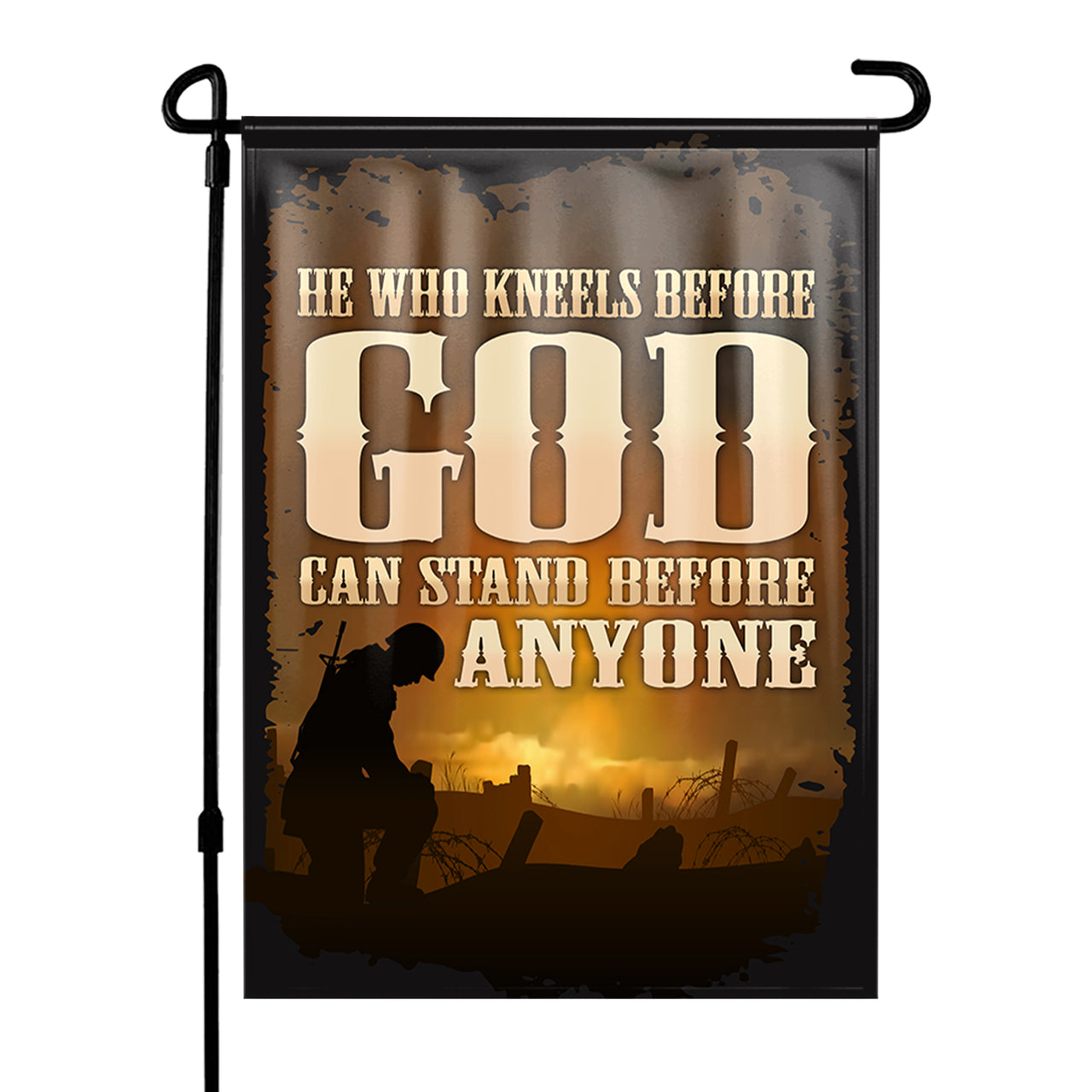 He Who Kneels Before God Yard Flag