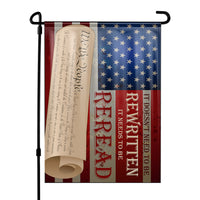It Doesn't Need to Be Rewritten It Needs To Be Re Read Yard Flag