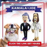 Sleepy Joe Biden and Kamala Harris Tough Plush Dog Chew Toys with Squeakers - Official Republican Dogs Bundle