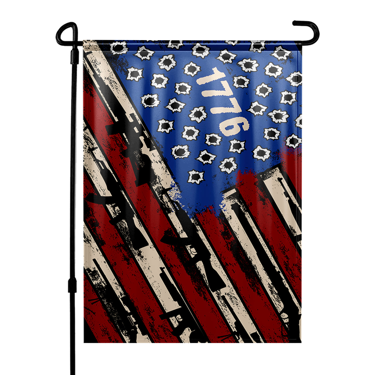 1776 Bullet Hole Yard Flag