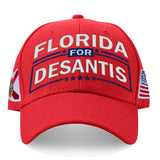 Florida For Desantis Limited Edition Red Embroidered Hat