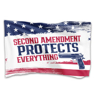 Second Amendment Protects Everything 3 x 5 Flag