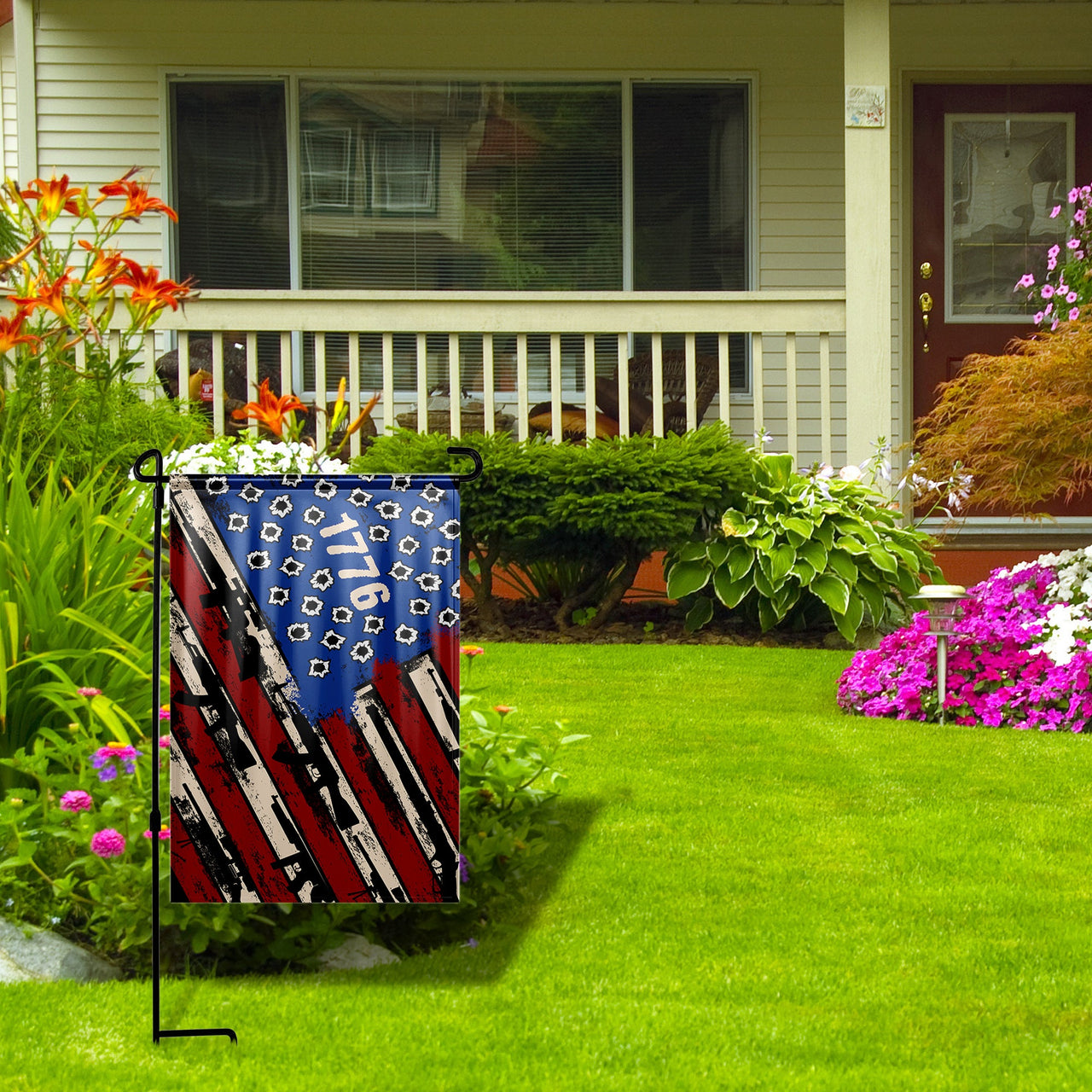 1776 Bullet Hole Yard Flag