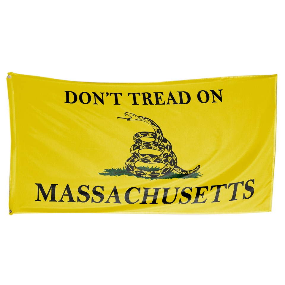 Don't Tread on Massachusetts 3 x 5 Gadsden Flag - Limited Edition