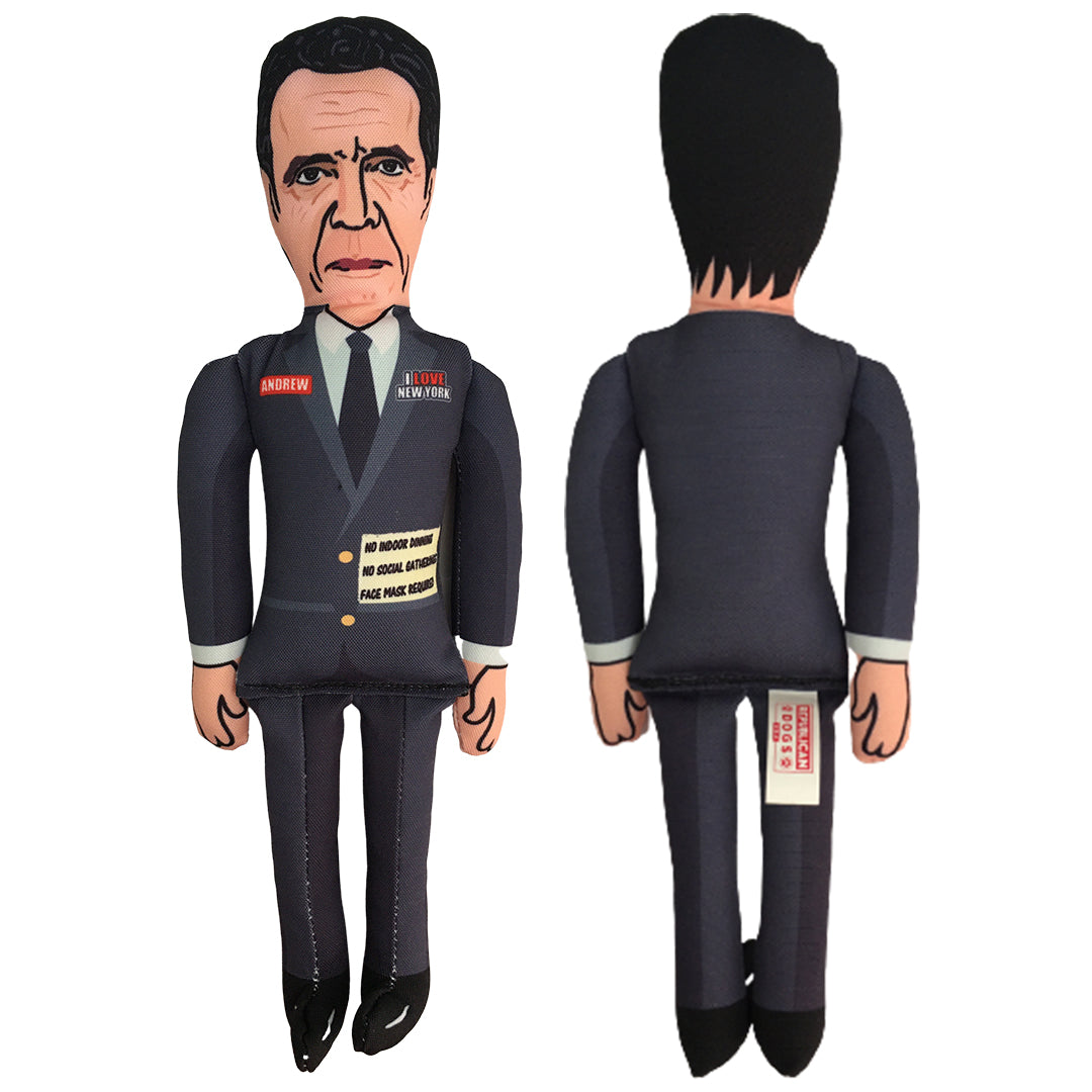 Andrew Cuomo Tough Plush Dog Chew Toy with Squeaker - Official Republican Dogs