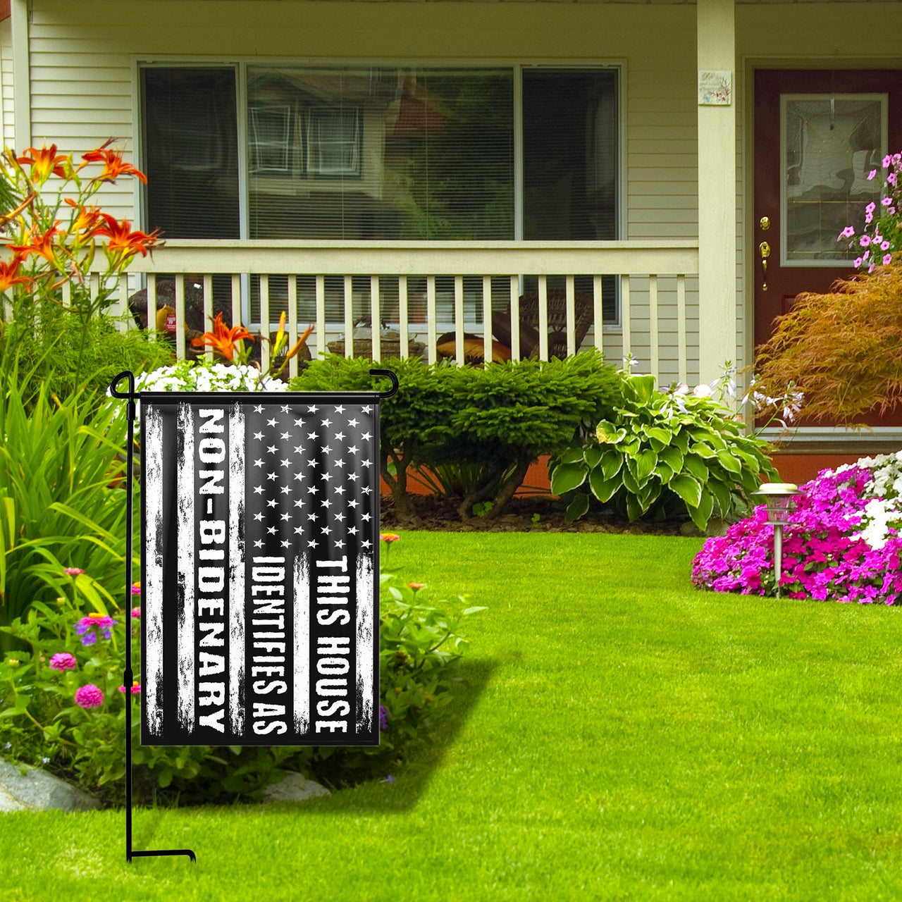 This House Identifies As Non Bidenary Yard Flag