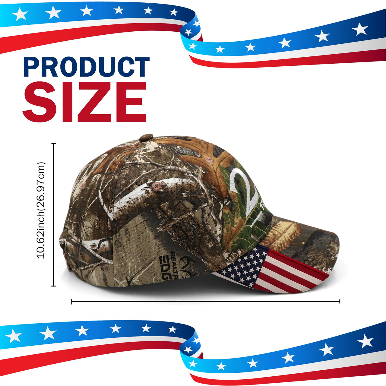 Cappellino Con Teschio Ricamato 'Liberty Or Death' – Woodland Camo Unisex - Foto 4