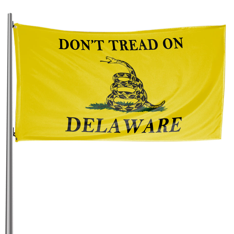 Don't Tread on Delaware 3 x 5 Gadsden Flag - Limited Edition