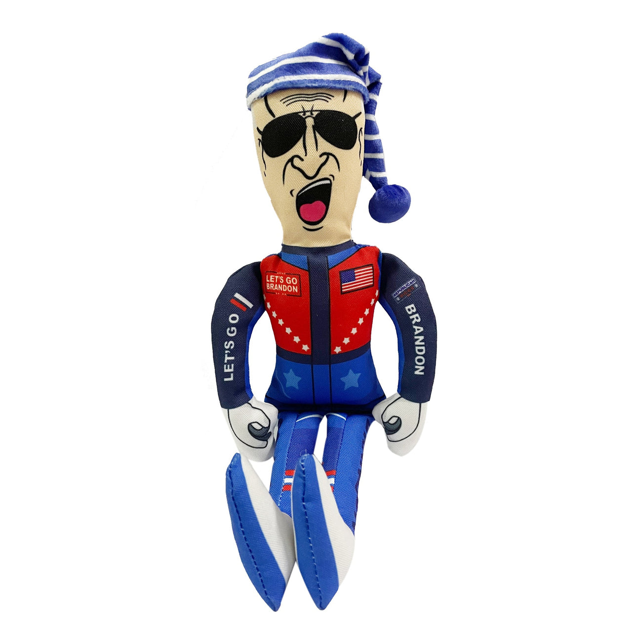 Let's Go Brandon Sleepy Joe Biden Tough Plush Dog Chew Toy with Squeaker - Official Republican Dogs