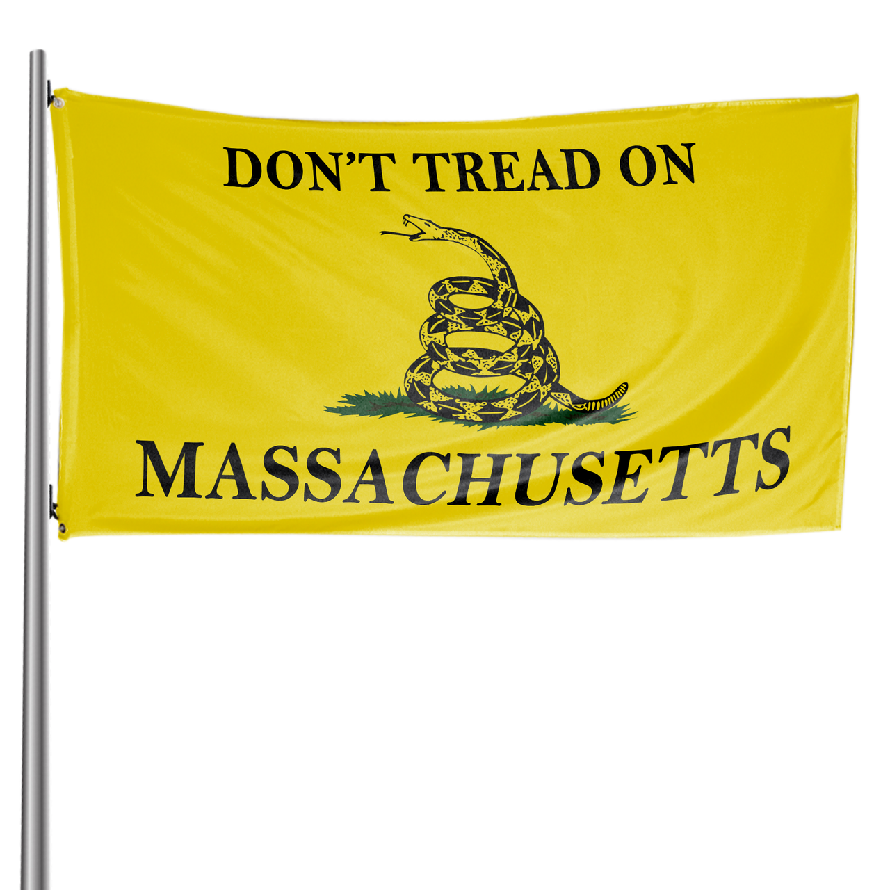 Don't Tread on Massachusetts 3 x 5 Gadsden Flag - Limited Edition