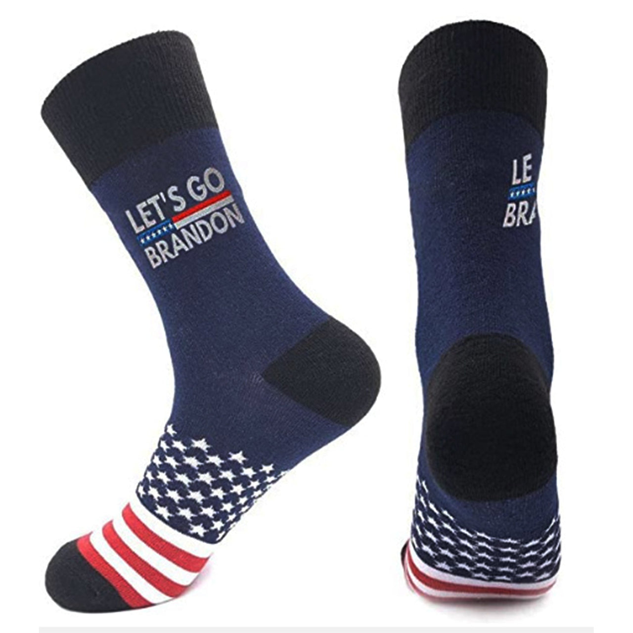 Let's Go Brandon Navy Socks