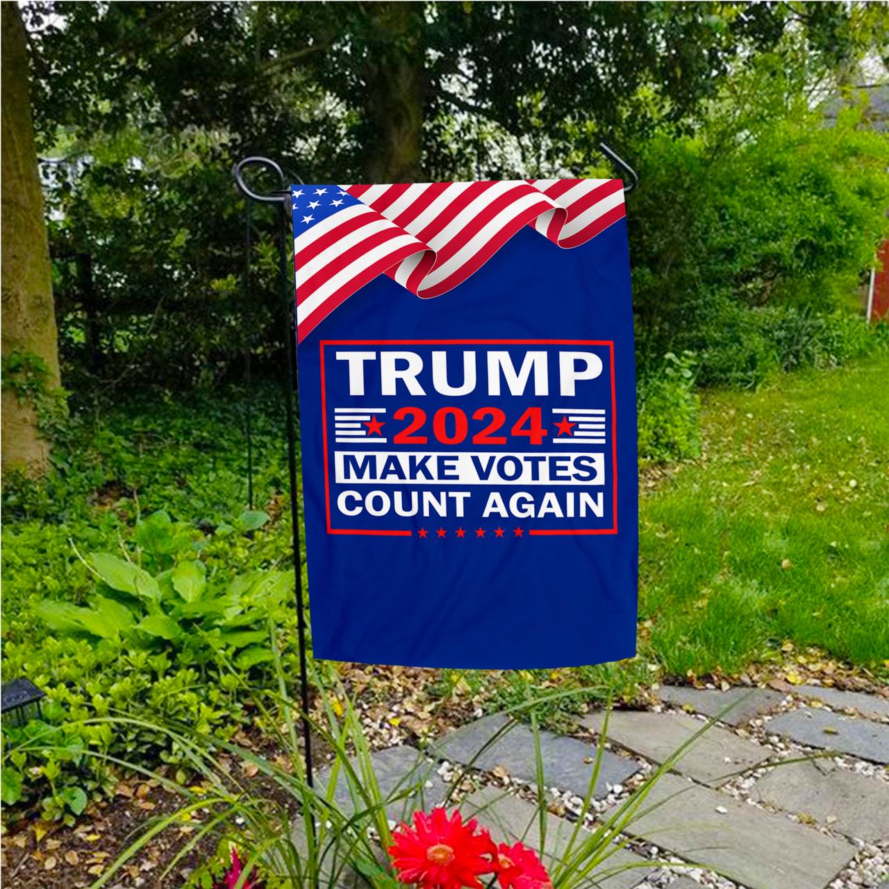 Ultimate Starter Pack - Includes Make Votes Count Again 3 x 5 Flag - Garden Flag - Embroidered Hat