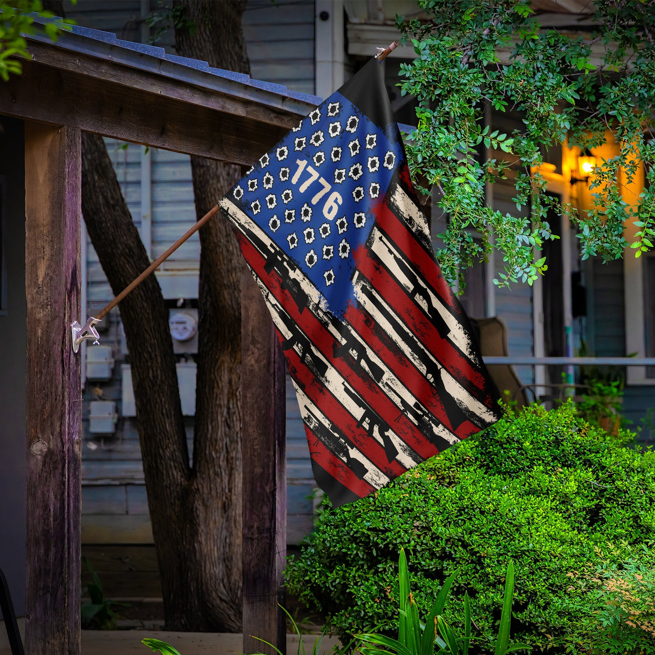 1776 Bullet Hole 3 x 5 Flag