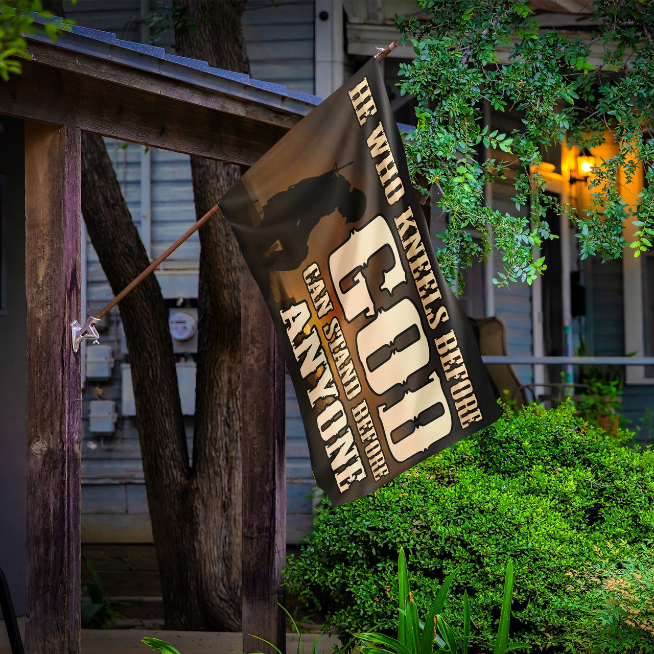 He Who Kneels Before God 3 x 5 Flag