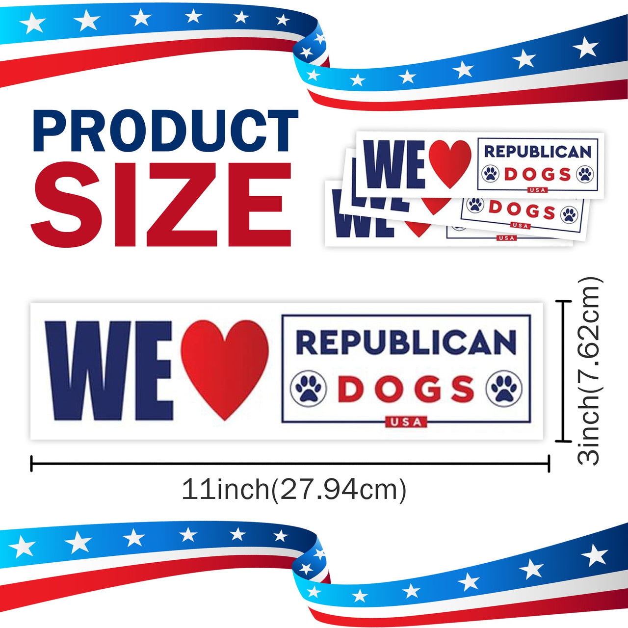 We Love Republican Dogs Bumper Sticker