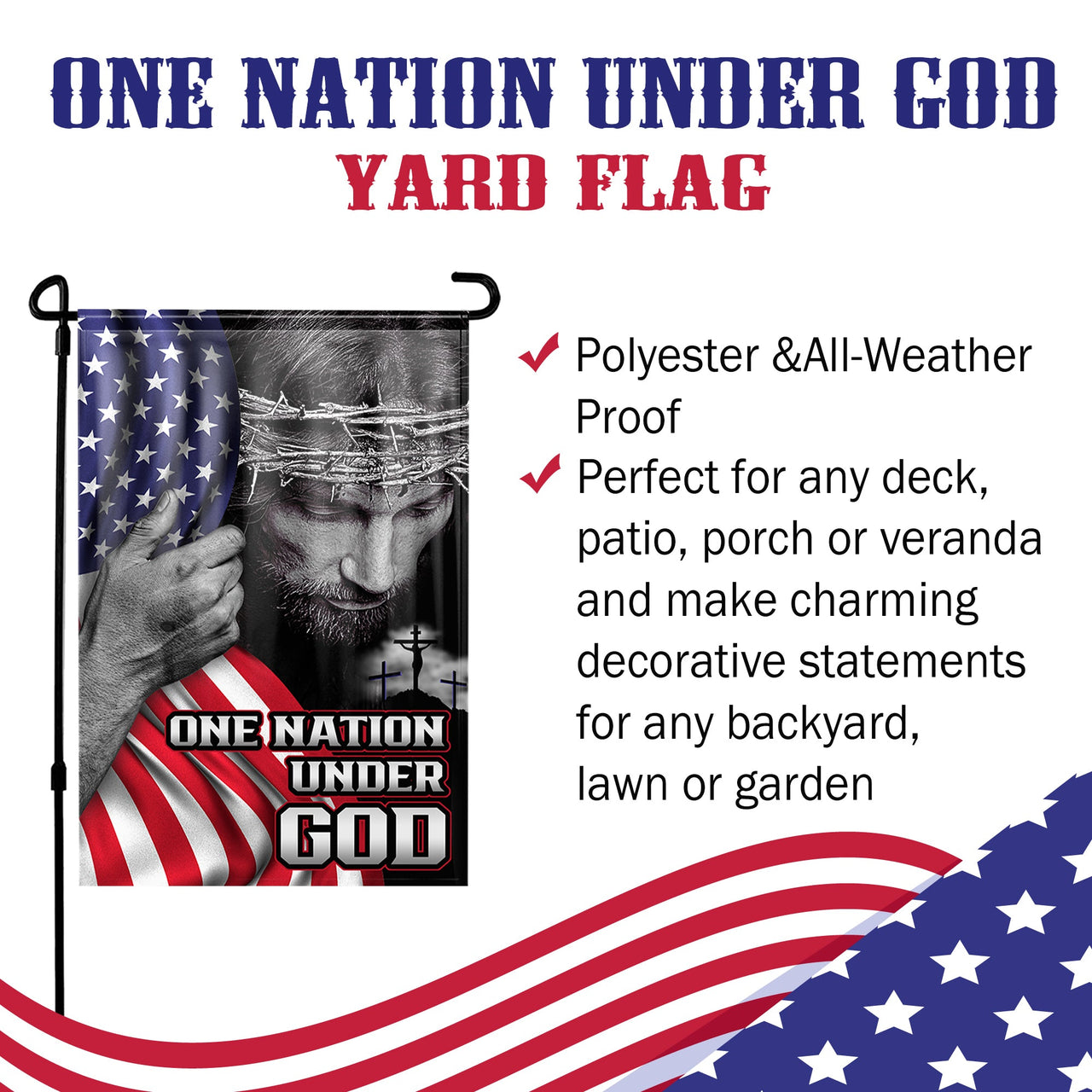 One Nation Under God Limited Edition Yard Flag