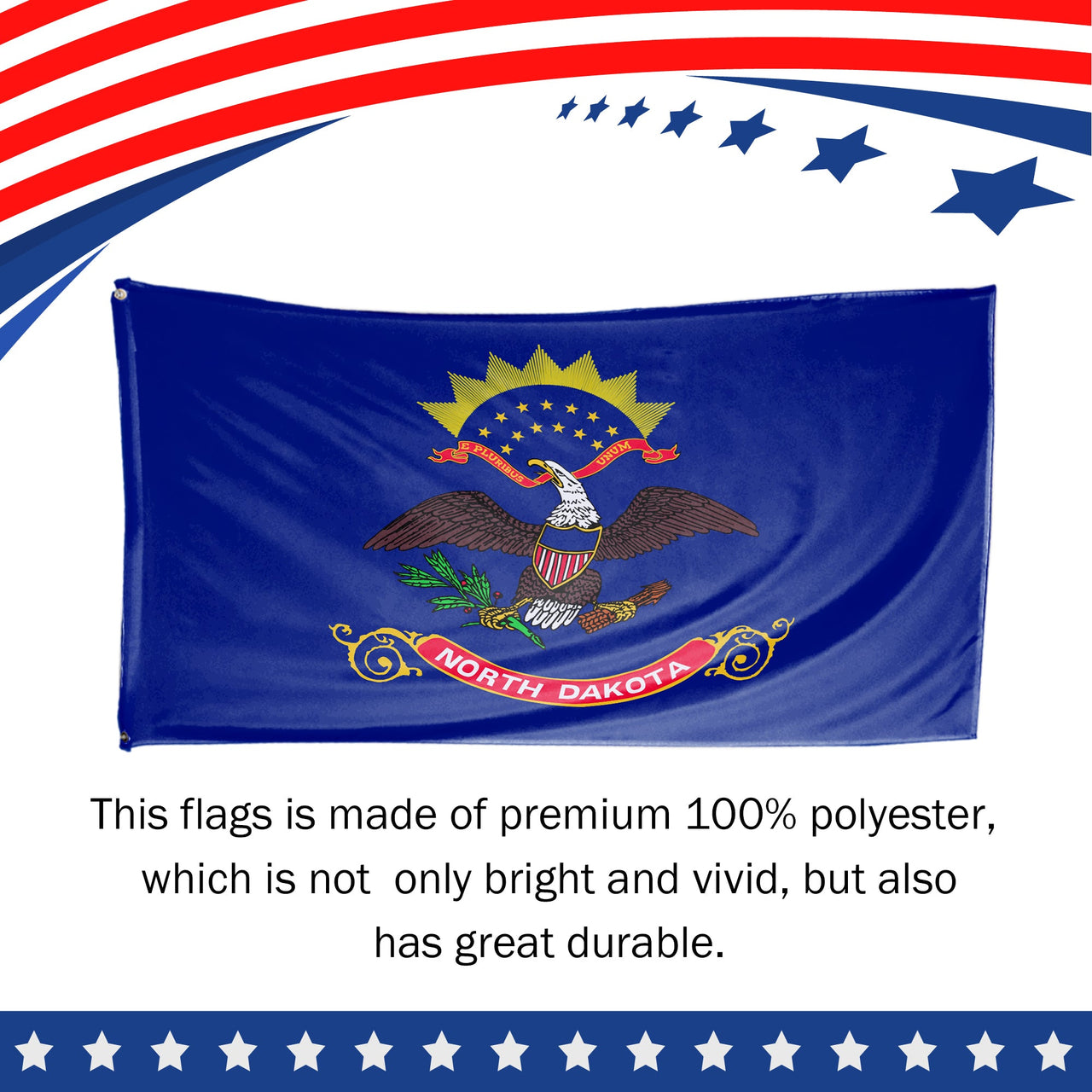 North Dakota State Flag 3 x 5 Feet
