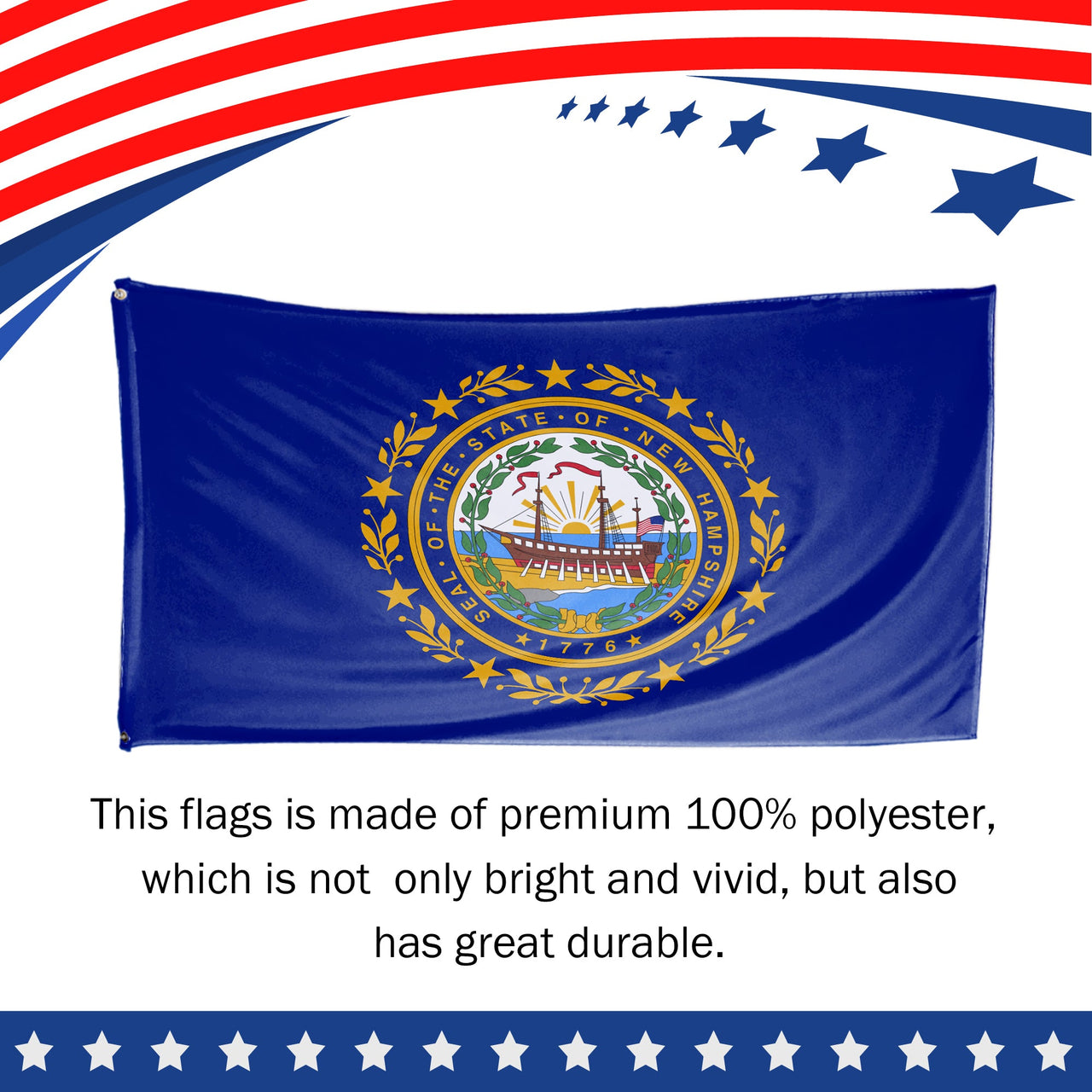 New Hampshire State Flag 3 x 5 Feet
