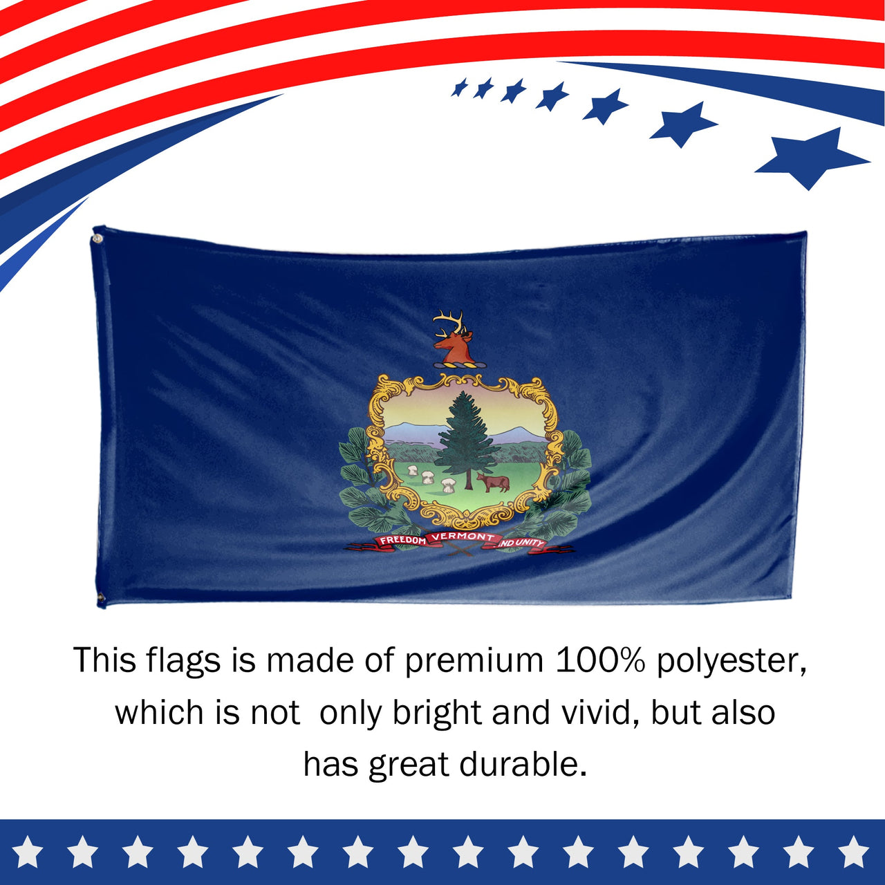 Vermont State Flag 3 x 5 Feet