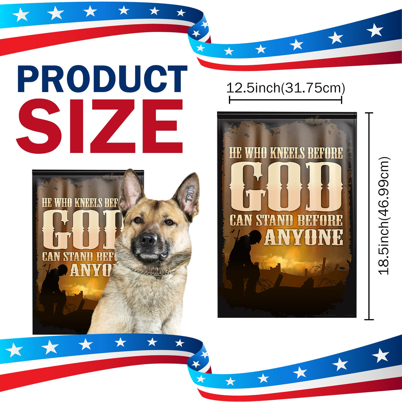 He Who Kneels Before God Yard Flag