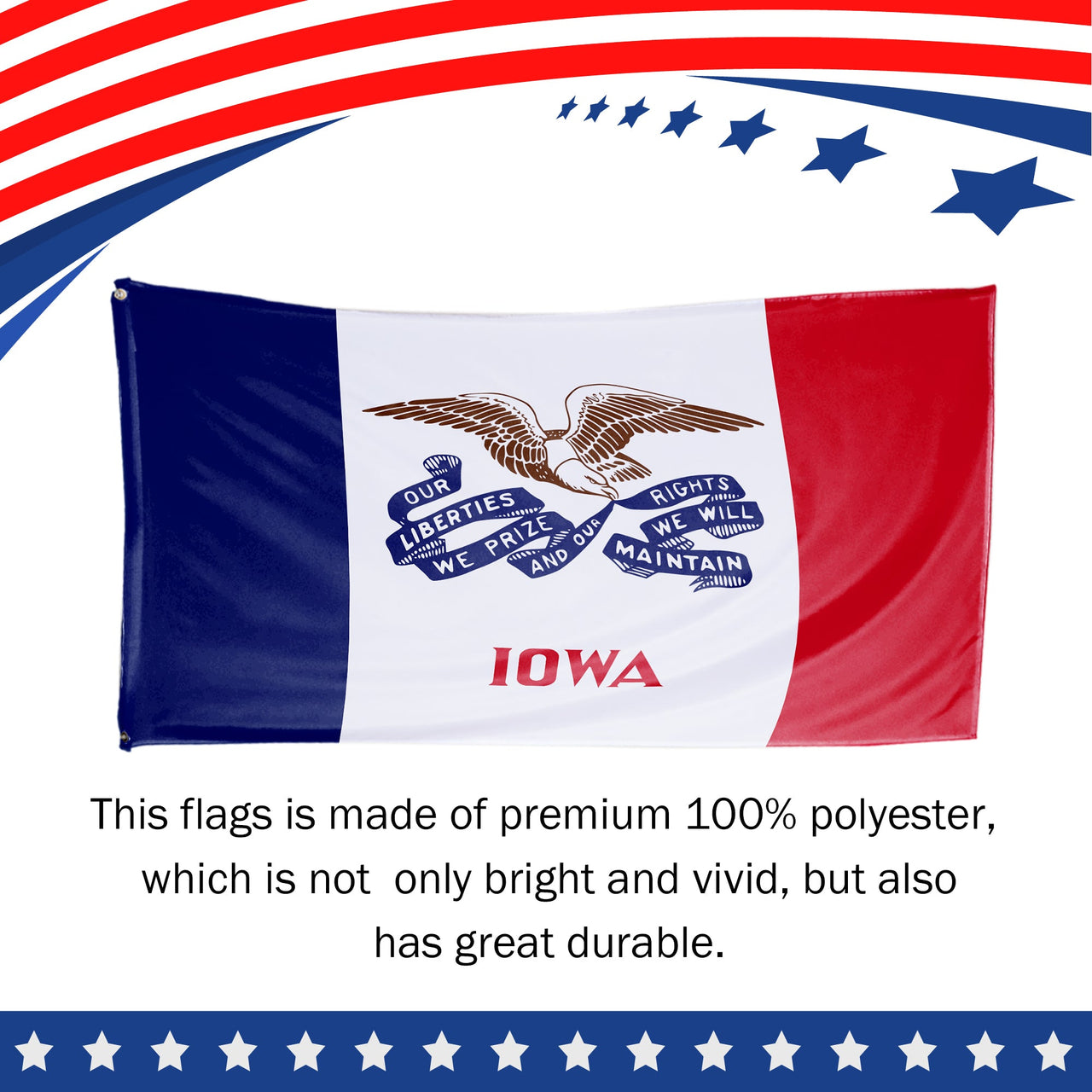 Iowa State Flag 3 x 5 Feet