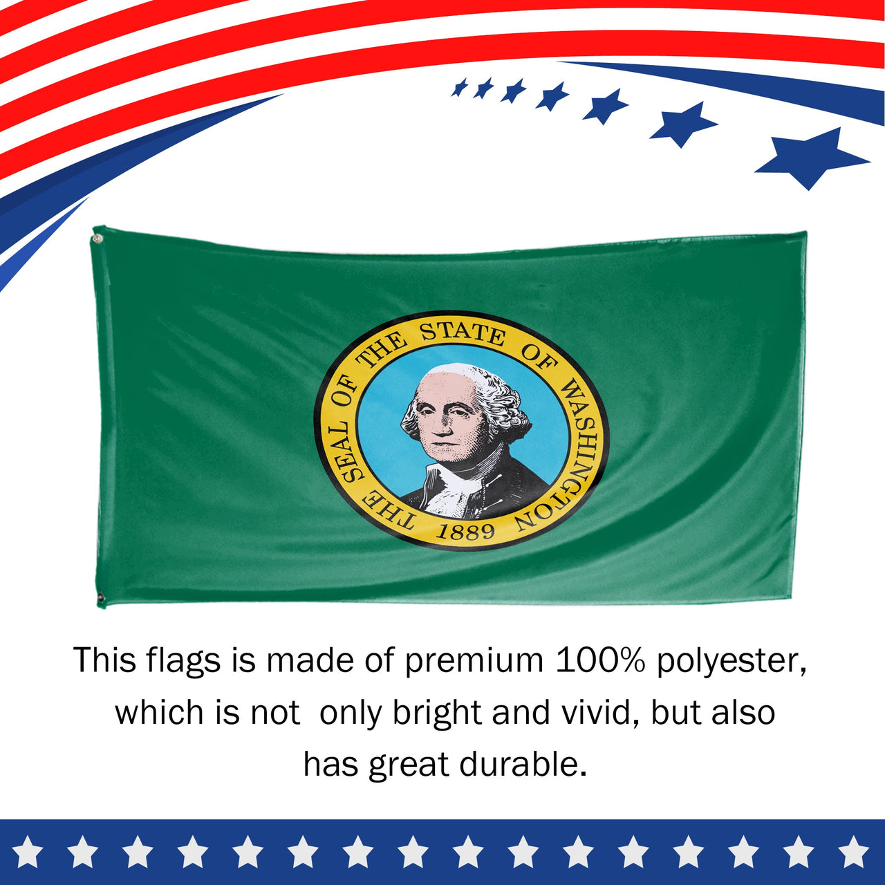 Washington State Flag 3 x 5 Feet