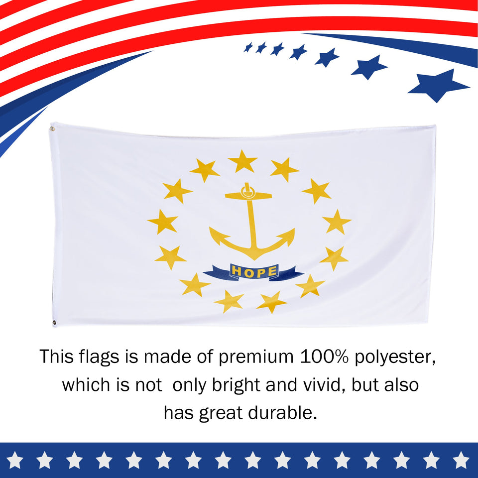 Rhode Island State Flag 3 x 5 Feet