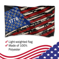 1776 Bullet Hole 3 x 5 Flag