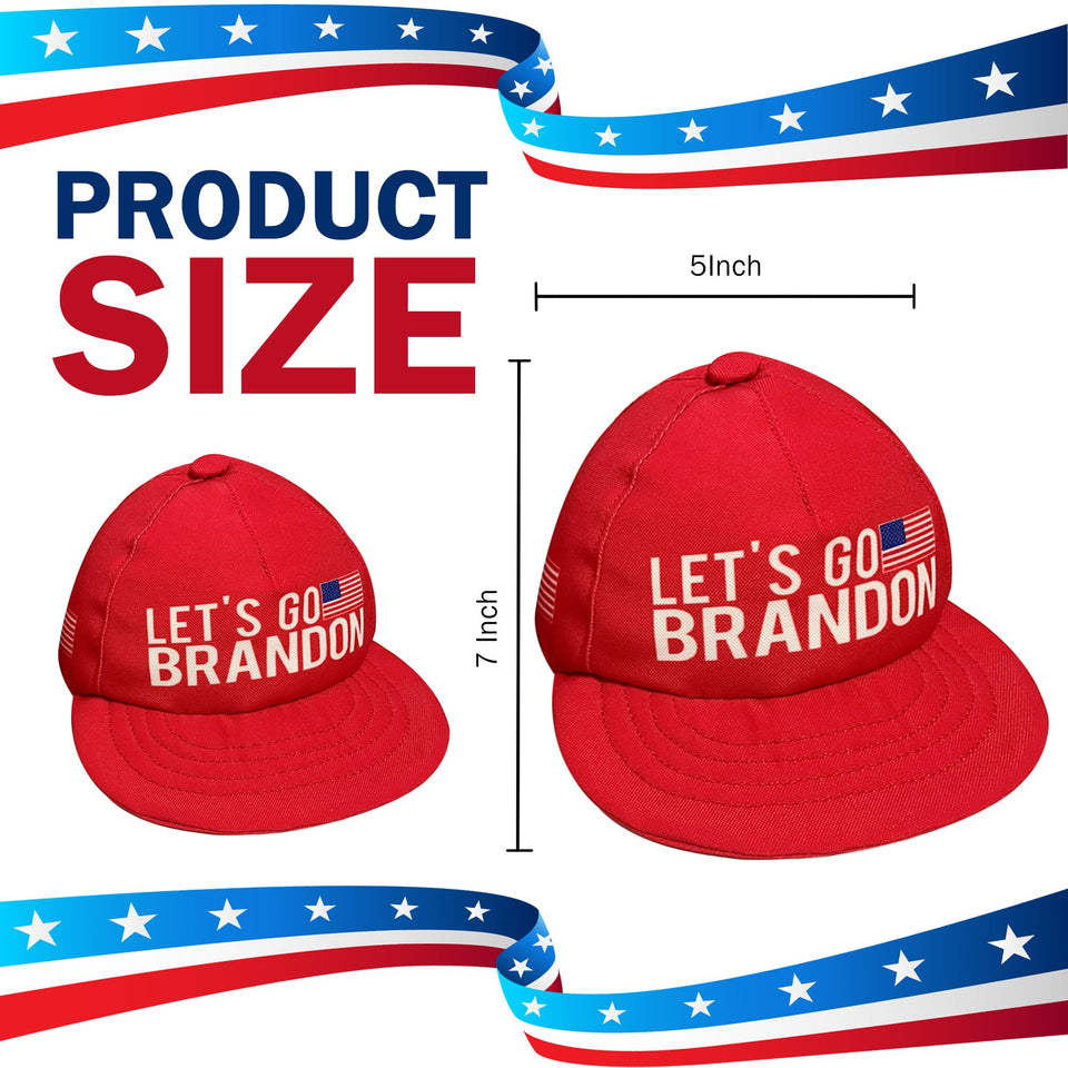 Let's Go Brandon Red Chew Toy Hat