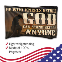 He Who Kneels Before God 3 x 5 Flag