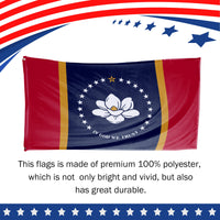 Mississippi State Flag 3 x 5 Feet