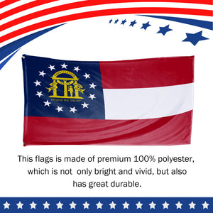 Georgia State Flag 3 x 5 Feet