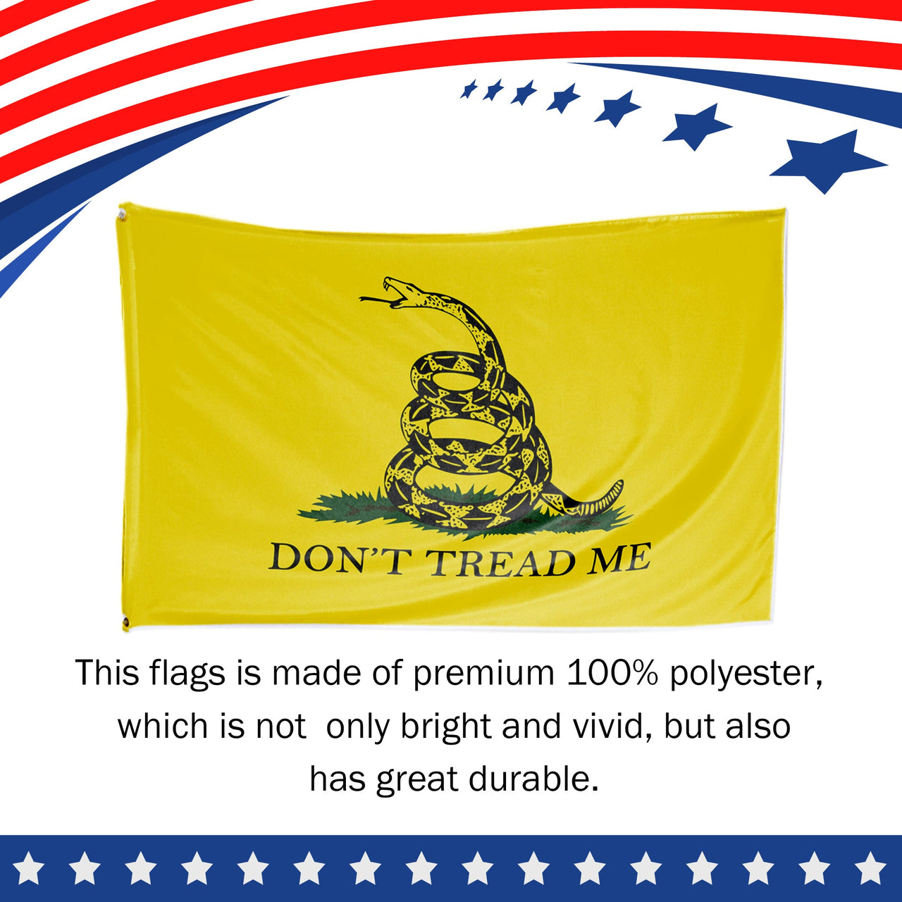 Don't Tread On Me Gadsden 3 x 5 Flag