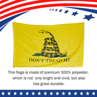 Don't Tread On Me Gadsden 3 x 5 Flag