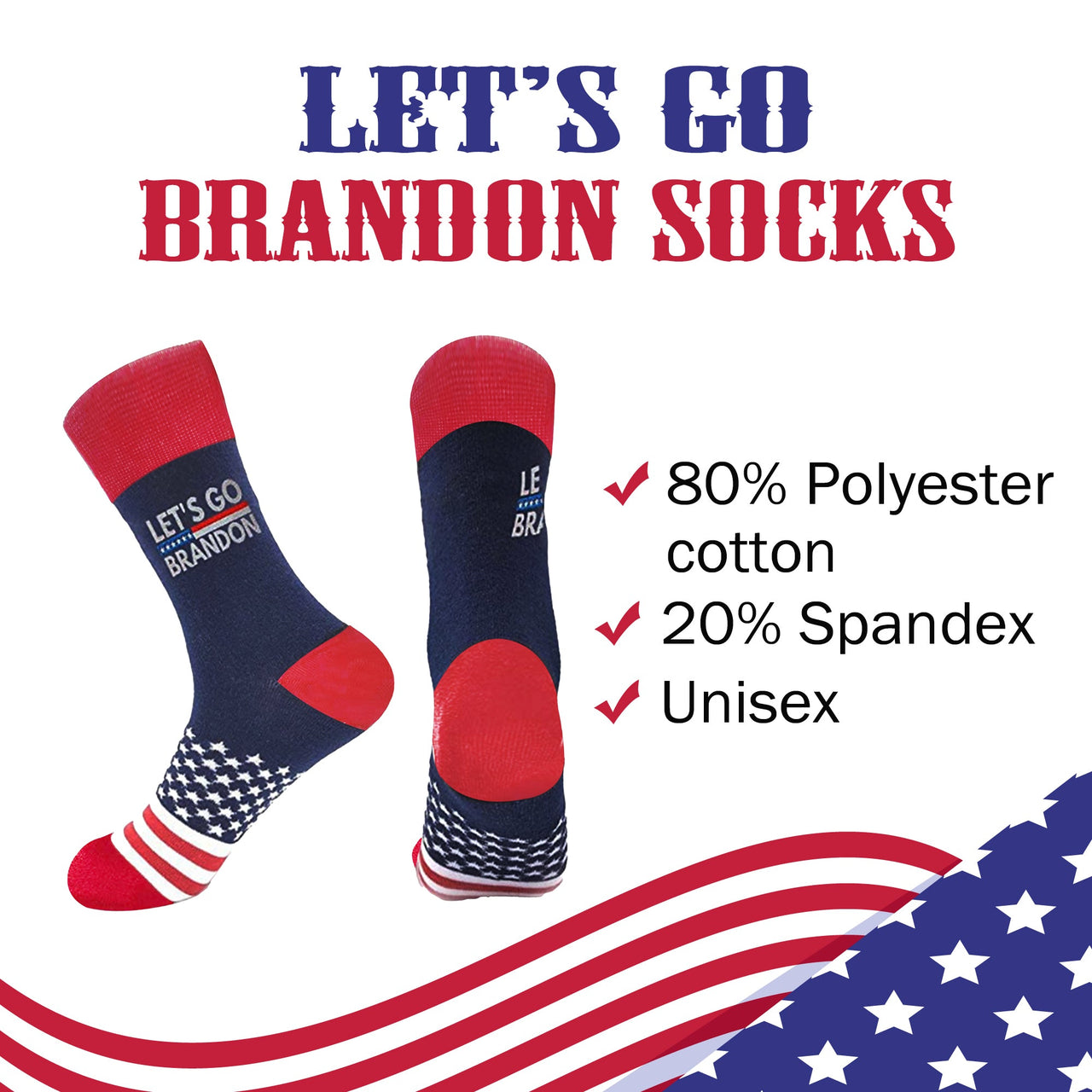 Let's Go Brandon Red Socks