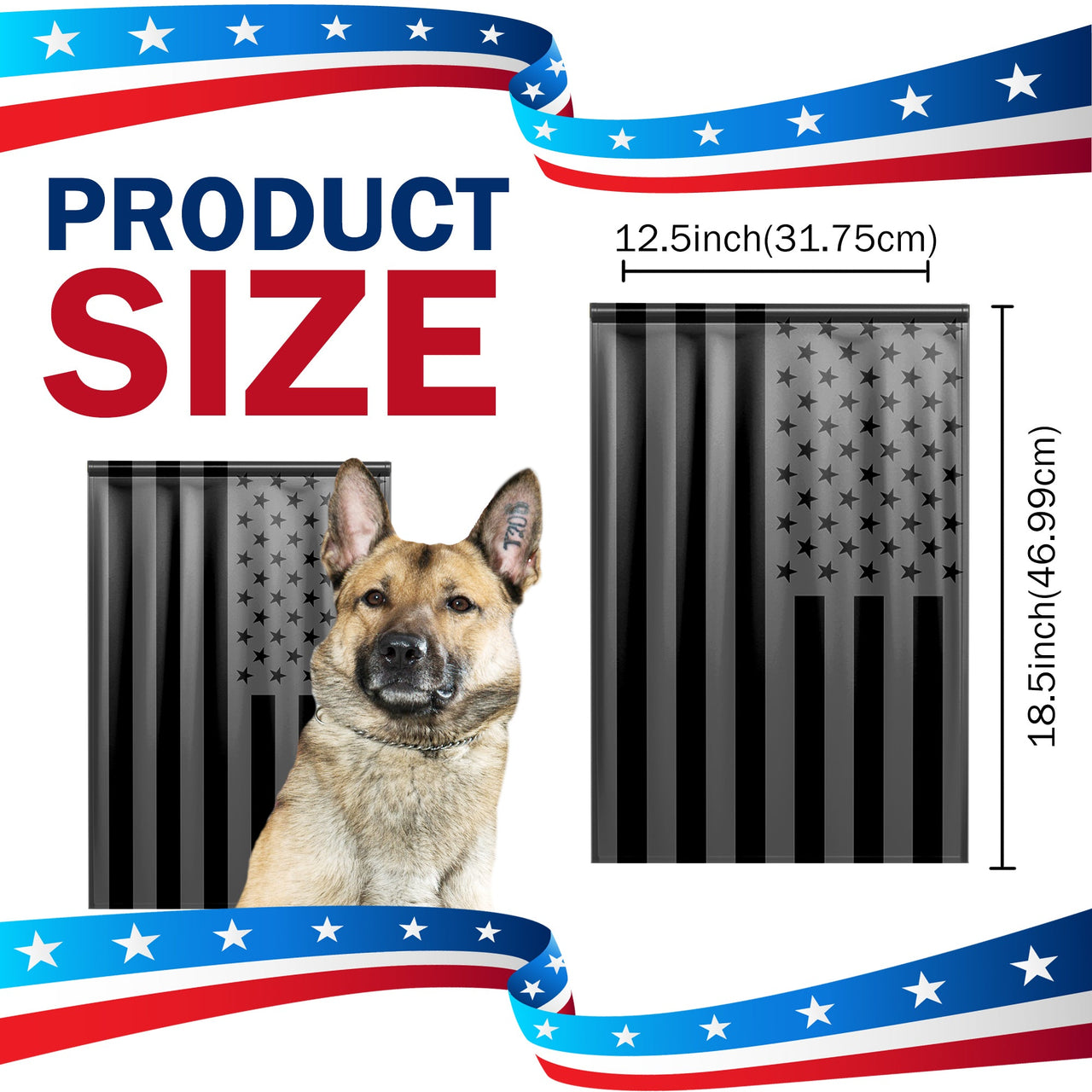 Black American Yard Flag