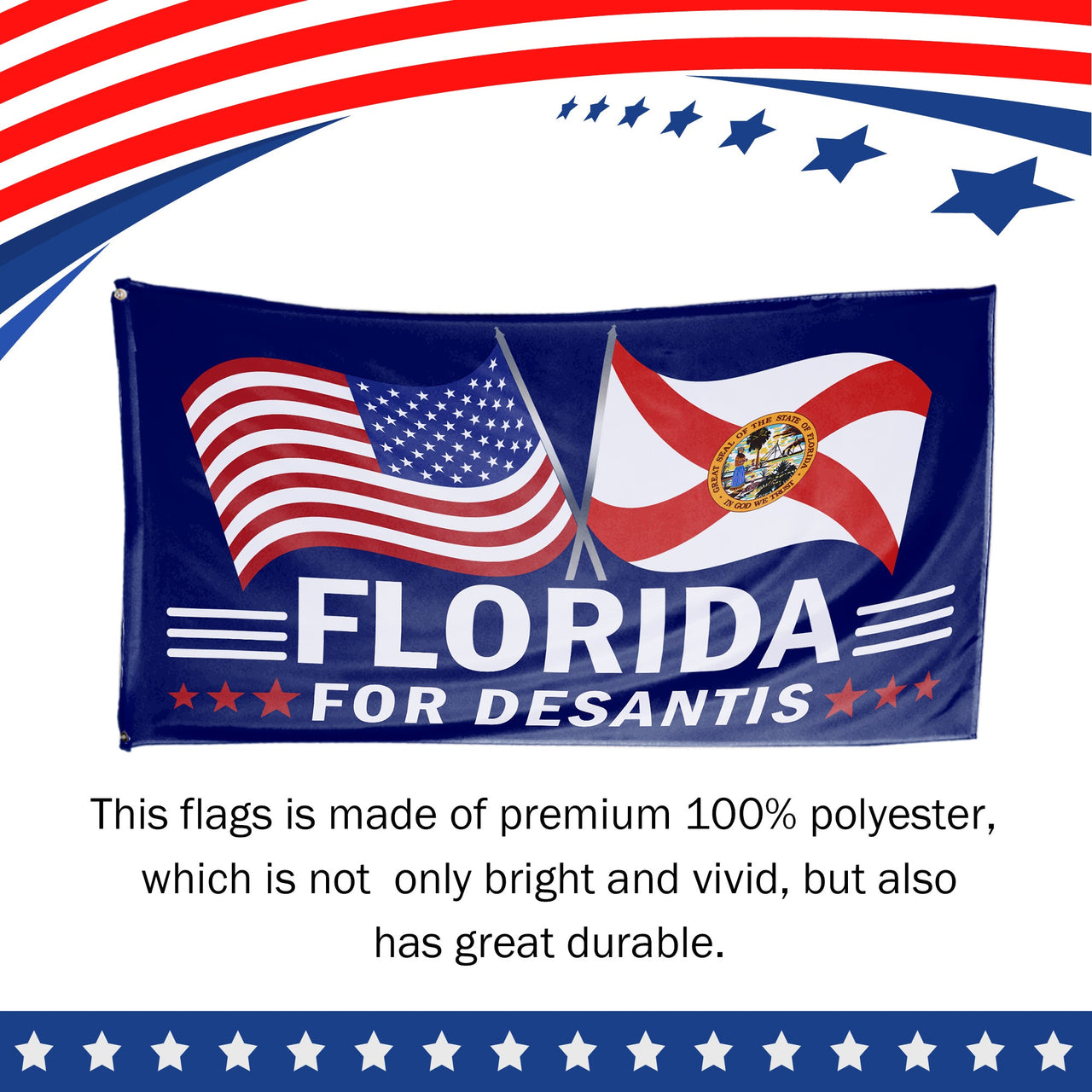 Florida For Desantis 3 x 5 Flag Limited Edition Dual Flags