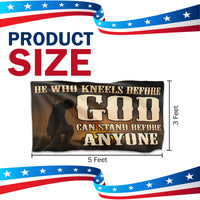 He Who Kneels Before God 3 x 5 Flag