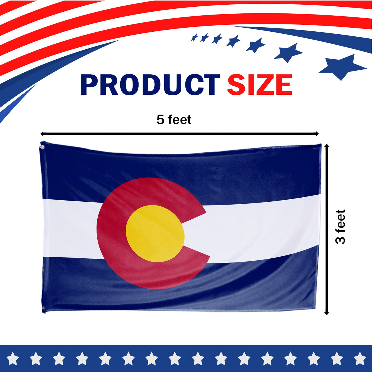 Colorado State Flag 3 x 5 Feet