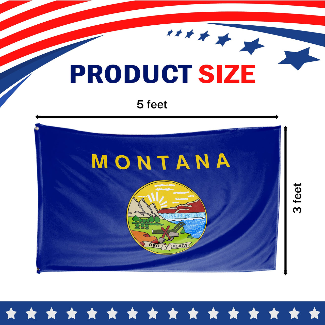 Montana State Flag 3 x 5 Feet
