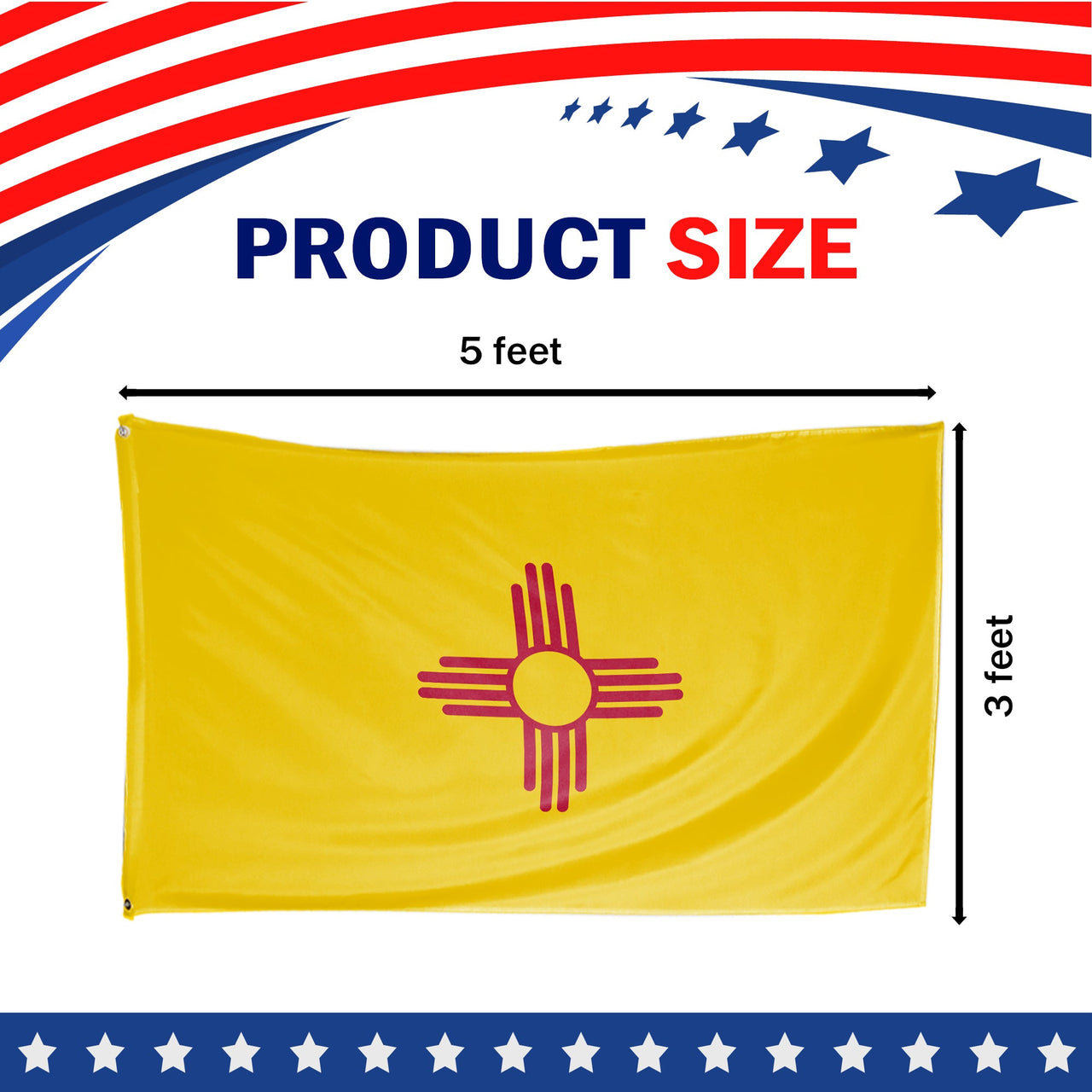 New Mexico State Flag 3 x 5 Feet