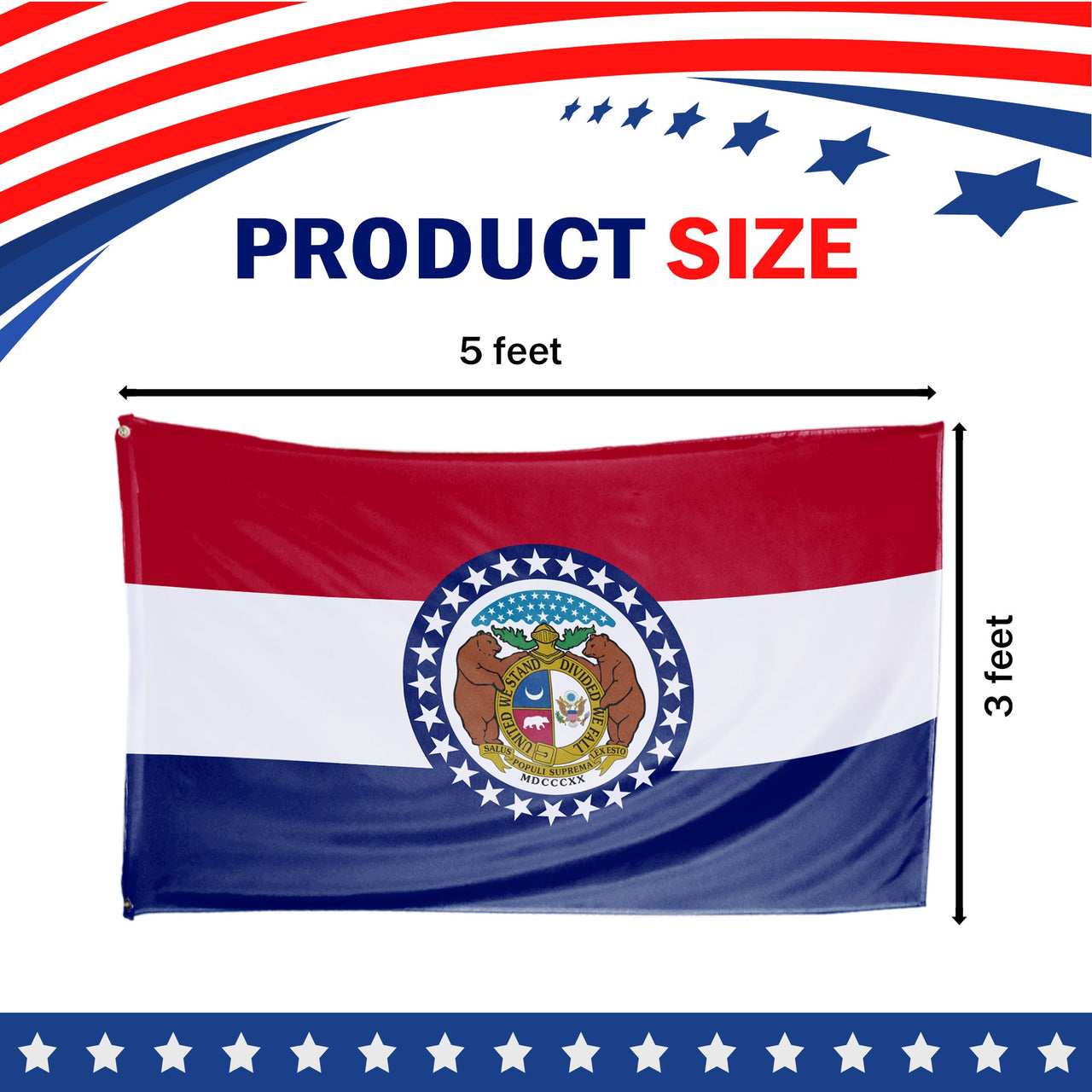 Missouri State Flag 3 x 5 Feet