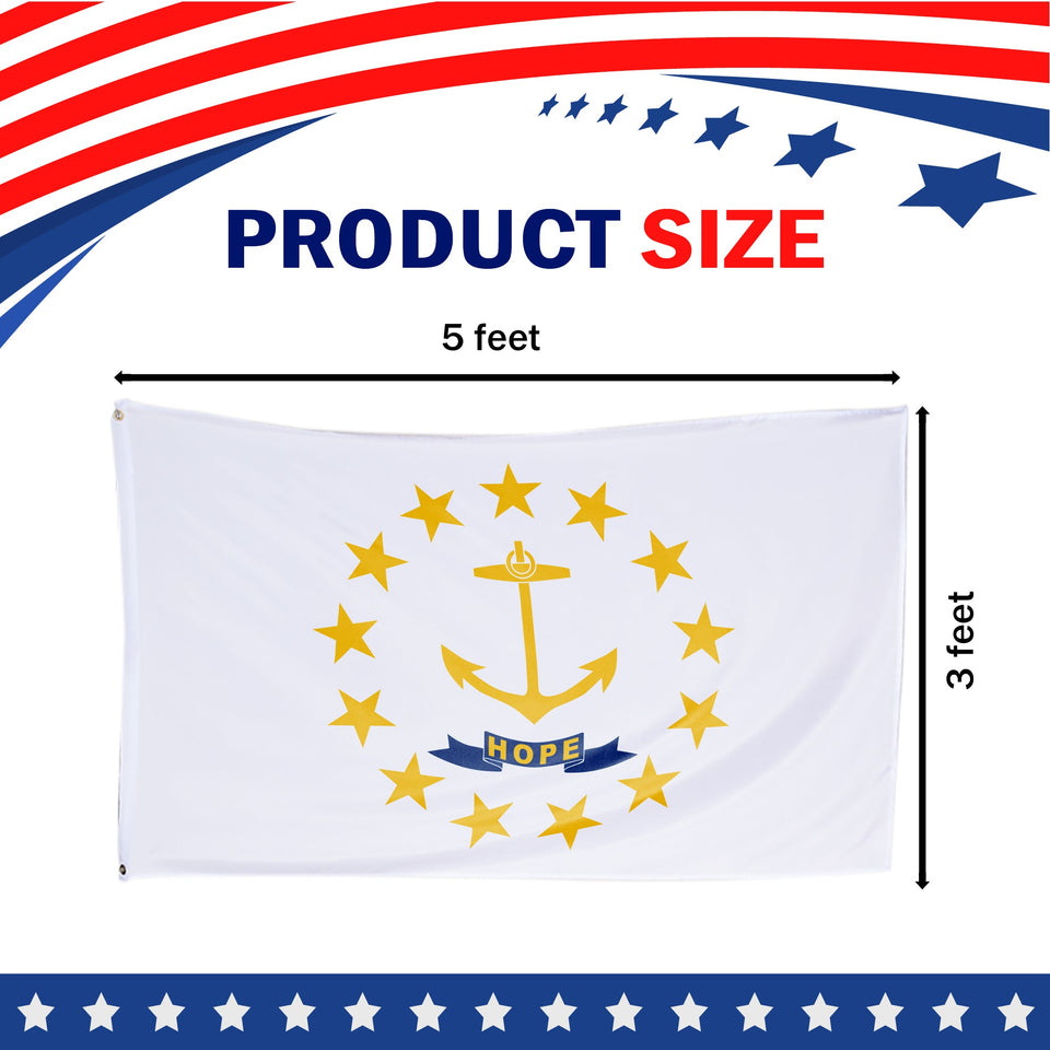 Rhode Island State Flag 3 x 5 Feet