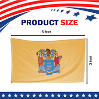 New Jersey State Flag 3 x 5 Feet