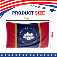 Mississippi State Flag 3 x 5 Feet