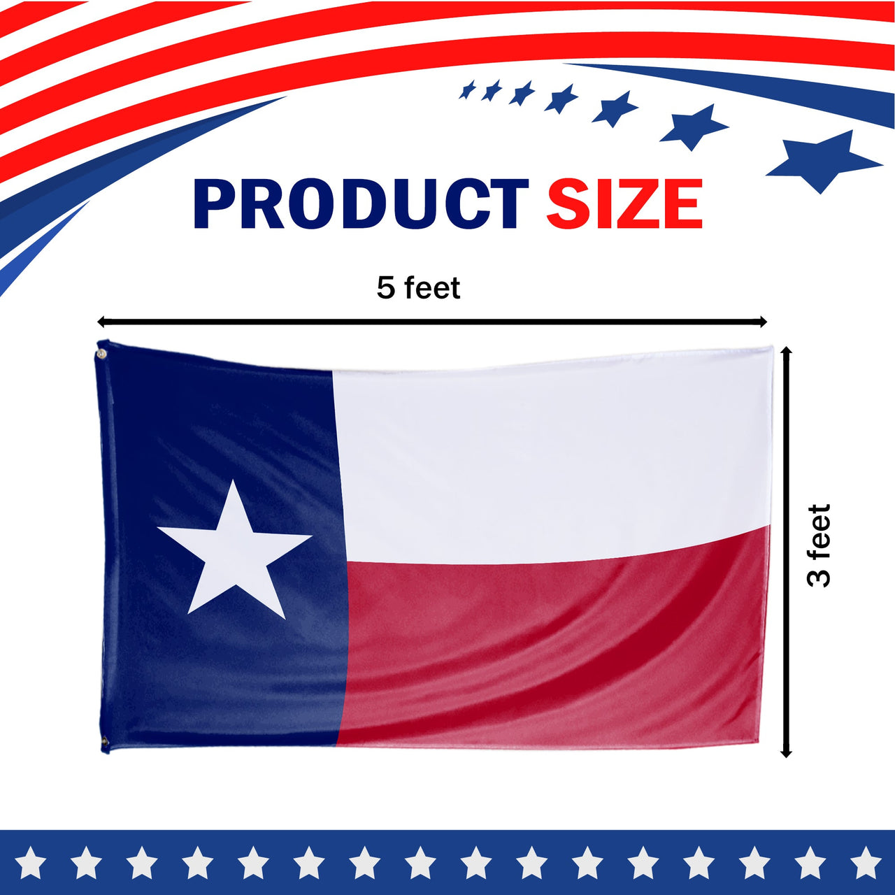 Texas State Flag 3 x 5 Feet