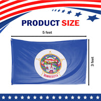 Minnesota State Flag 3 x 5 Feet