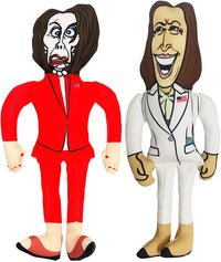 Kamala & Nancy Tough Plush Dog Chew Toys with Squeakers - Official Republican Dogs Bundle