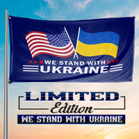 We Stand With Ukraine Limited Edition 3 x 5 Flag